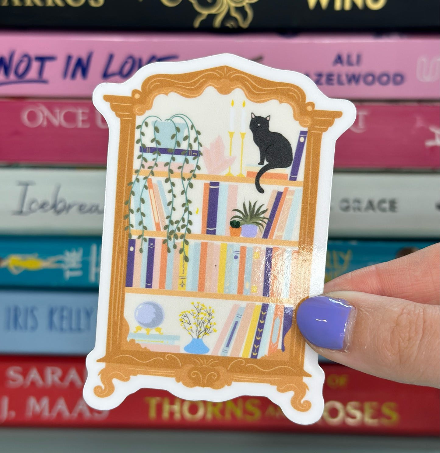 Witchy Bookshelf - Glossy Sticker