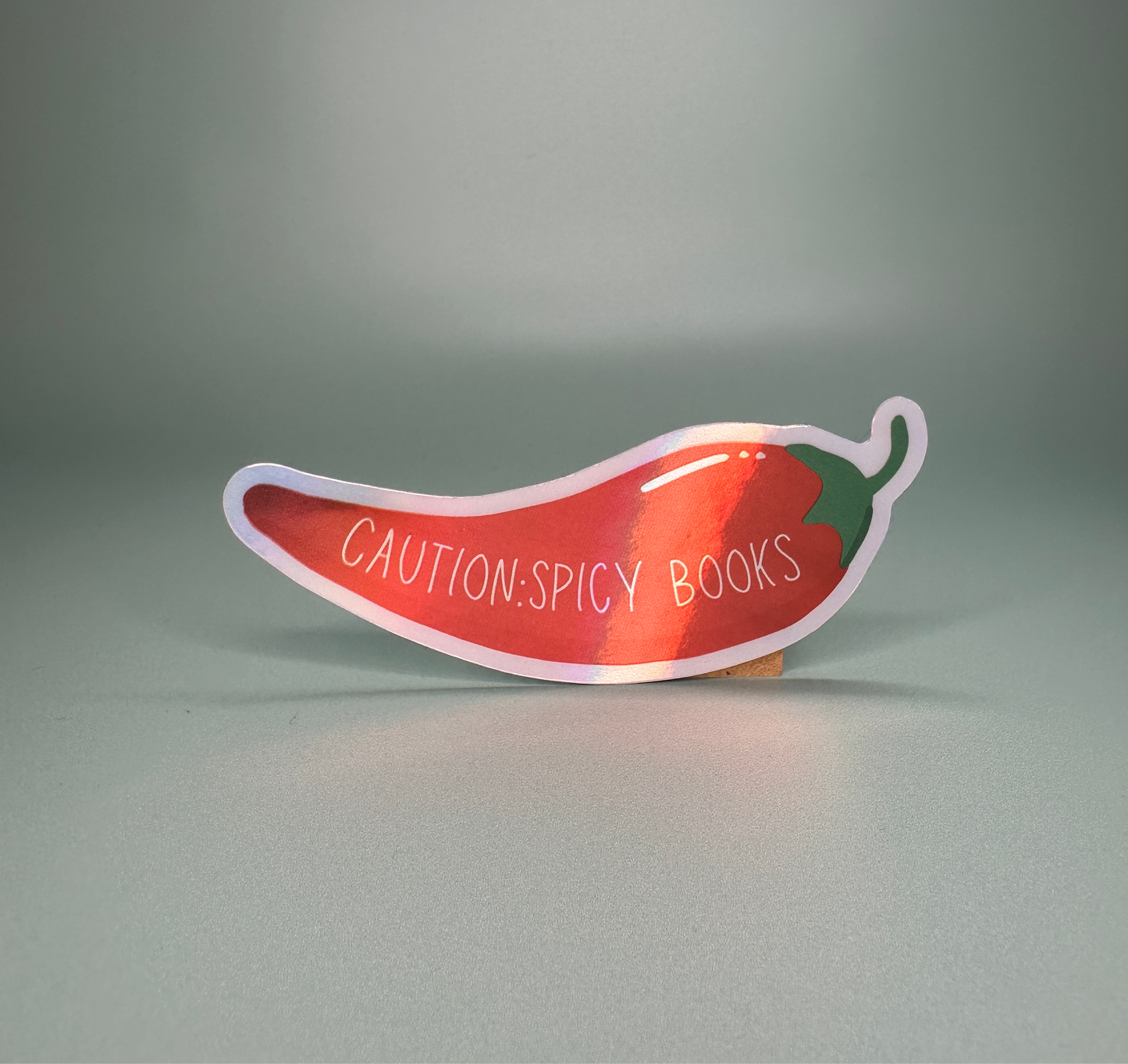 Caution: Spicy Books - Holographic Sticker