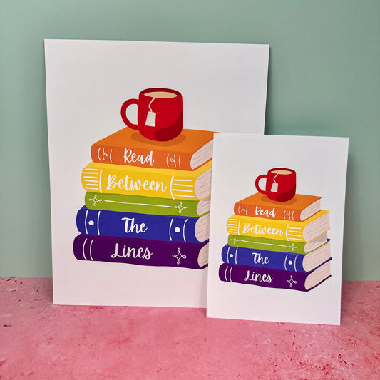 Rainbow Books - Unframed Art Print