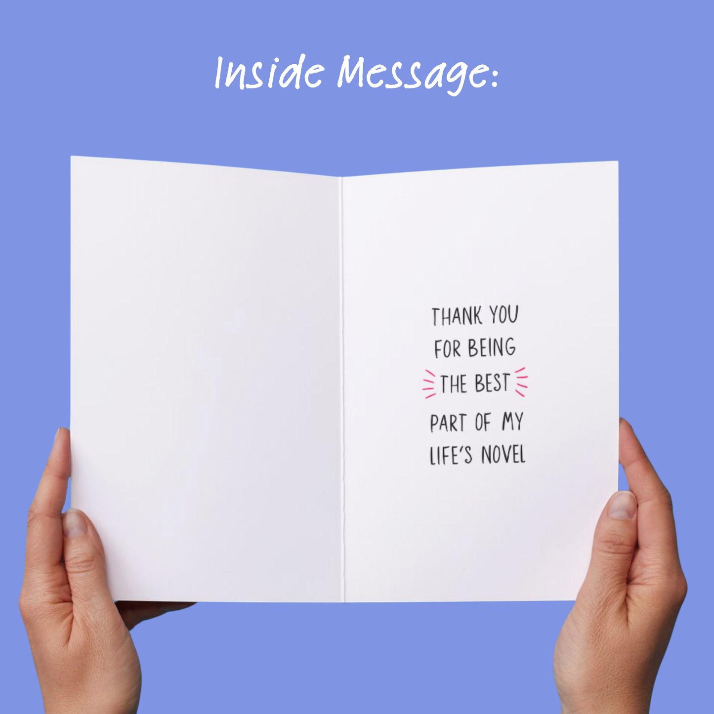 Thank You Card (Gender Neutral) – You're My Favorite Chapter