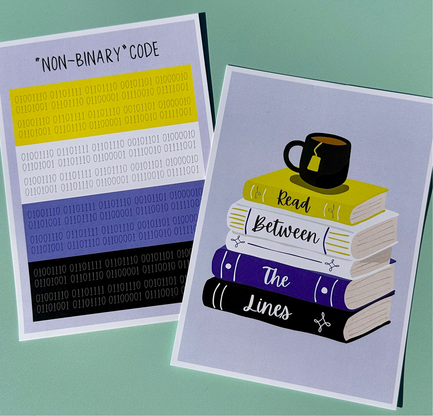 “Non-Binary” in Binary Code - Art Print