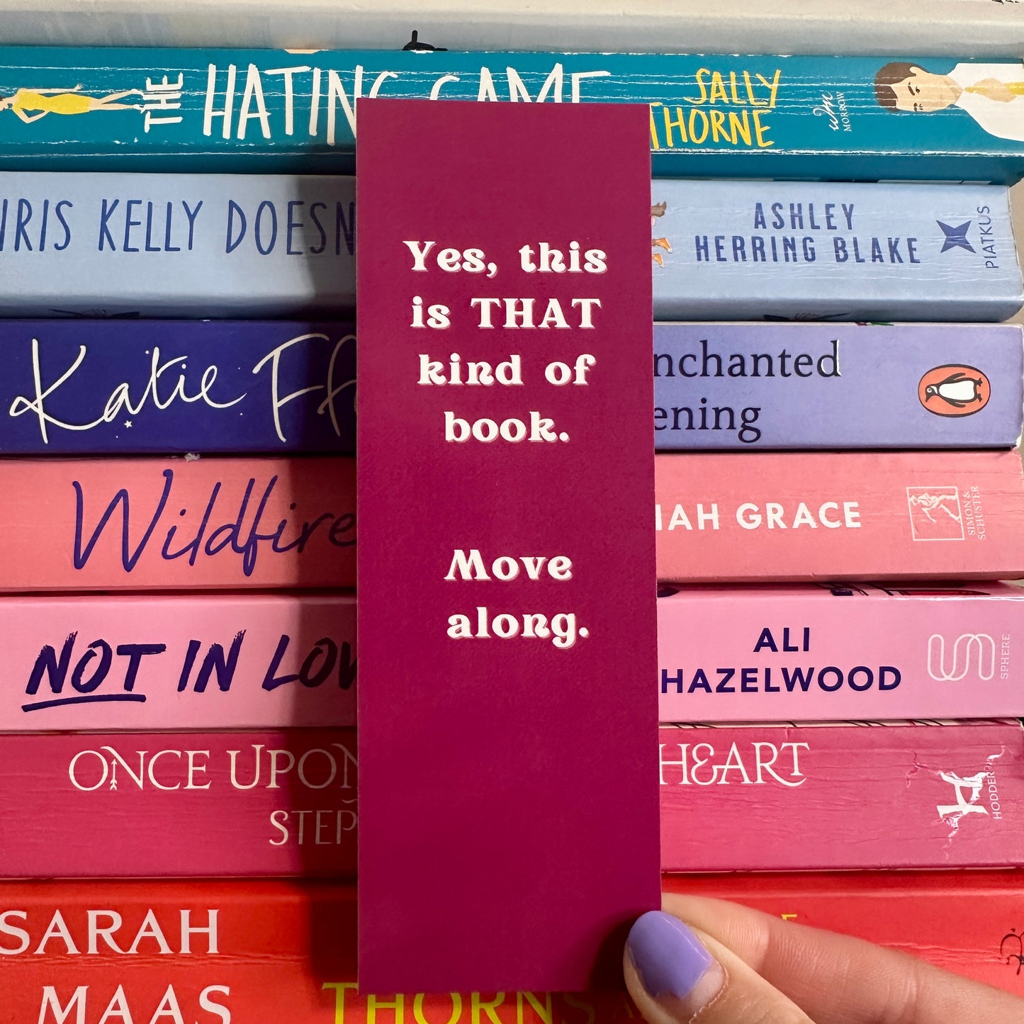 Yes, This Is THAT Kind of Book. Move Along. - Maroon Bookmark