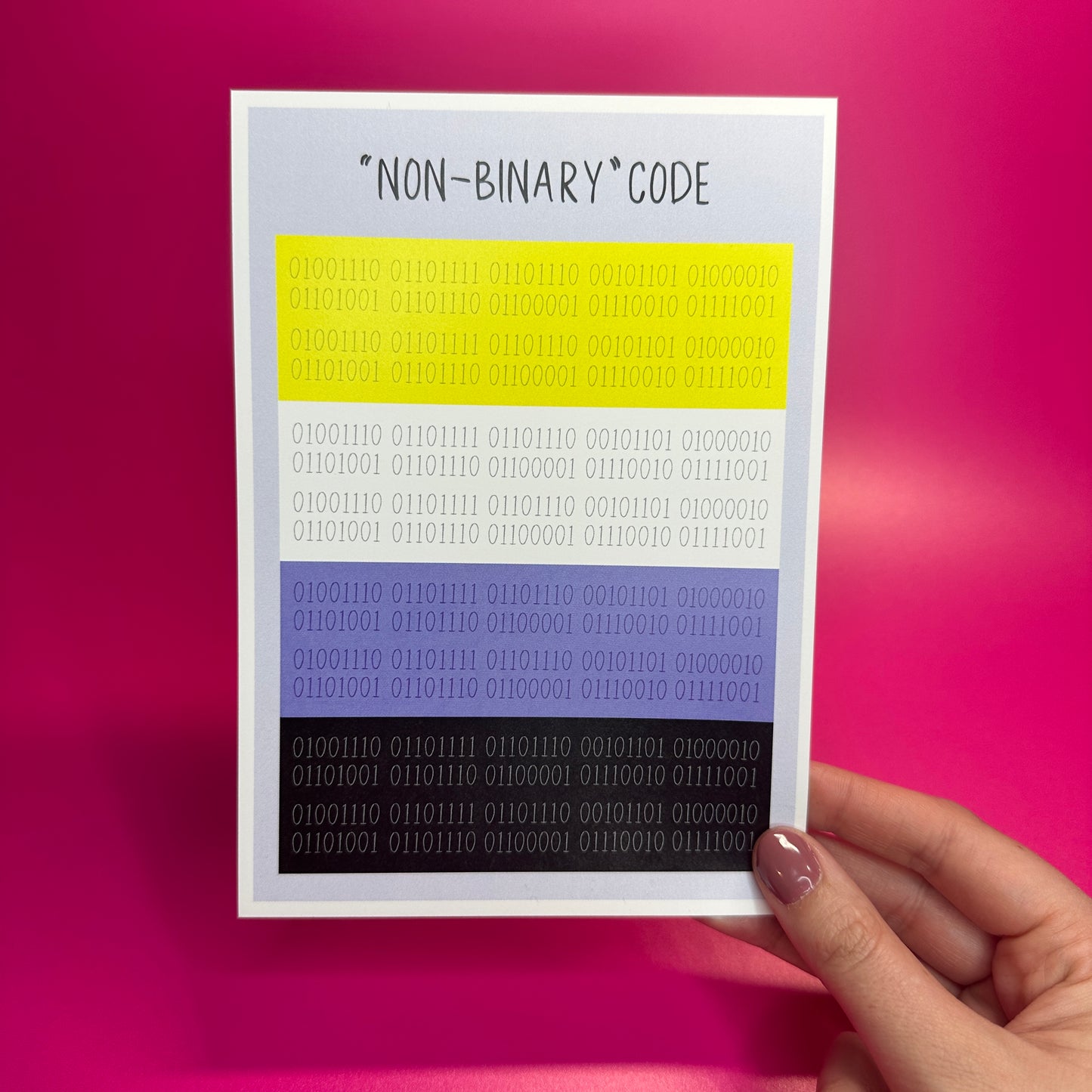 “Non-Binary” in Binary Code - Art Print