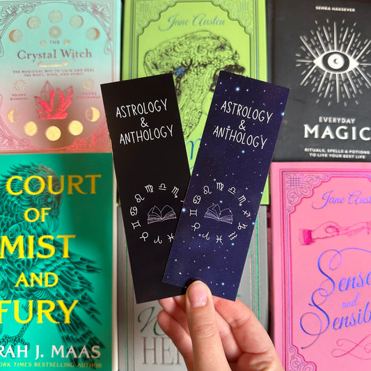 Astrology & Anthology - Black or Navy Bookmark